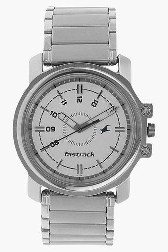 mens silver metal watch