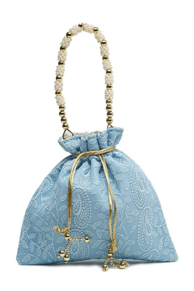 Buy GLAM STORY Blue Floral Drawstring Closure Cotton Womens Ethnic