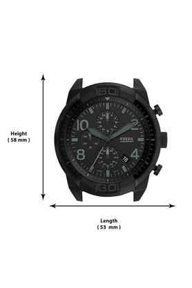 Bronson Chronograph Black Stainless Steel Watch - FS5712 - Fossil