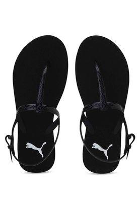 Happy Feet Mens and Womens Carolina Panthers - Low Pro Slippers 