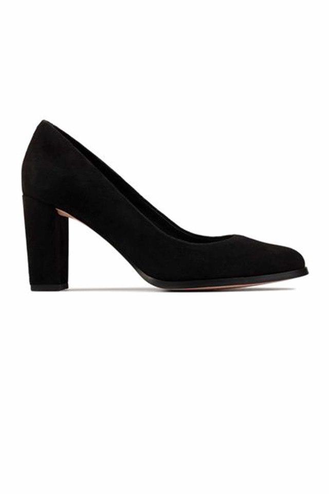 Clarks shop suede heels