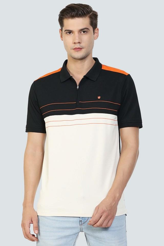 Louis Philippe Mens Solid Polo T-Shirt