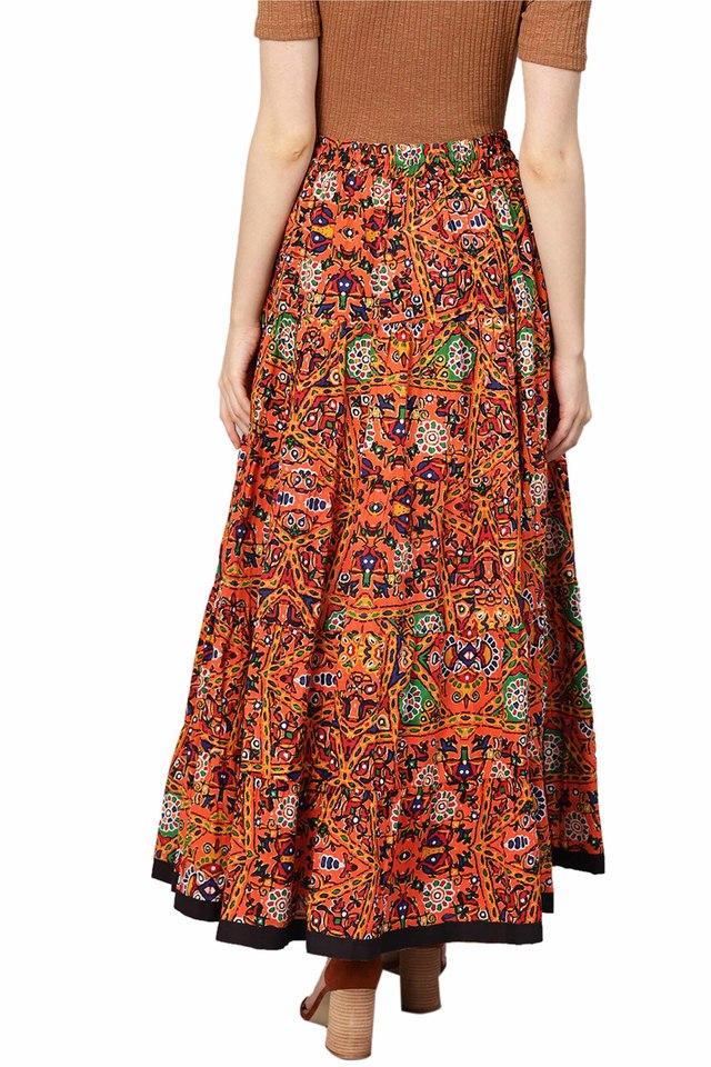 Floral ethnic outlet skirt