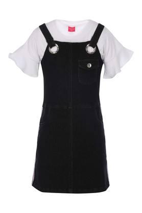 Girls black outlet pinafore dress