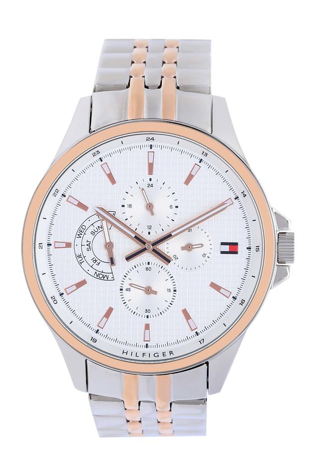 Buy TOMMY Mens Stop TH1791617 Shoppers Metallic HILFIGER Multi-Function - | White Watch Dial