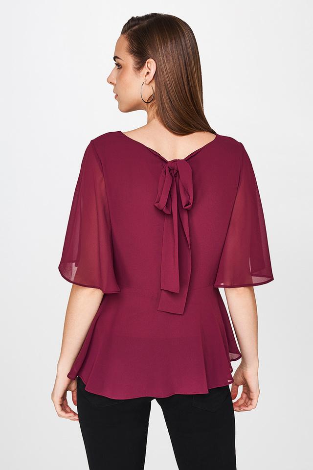 Solid best sale peplum top