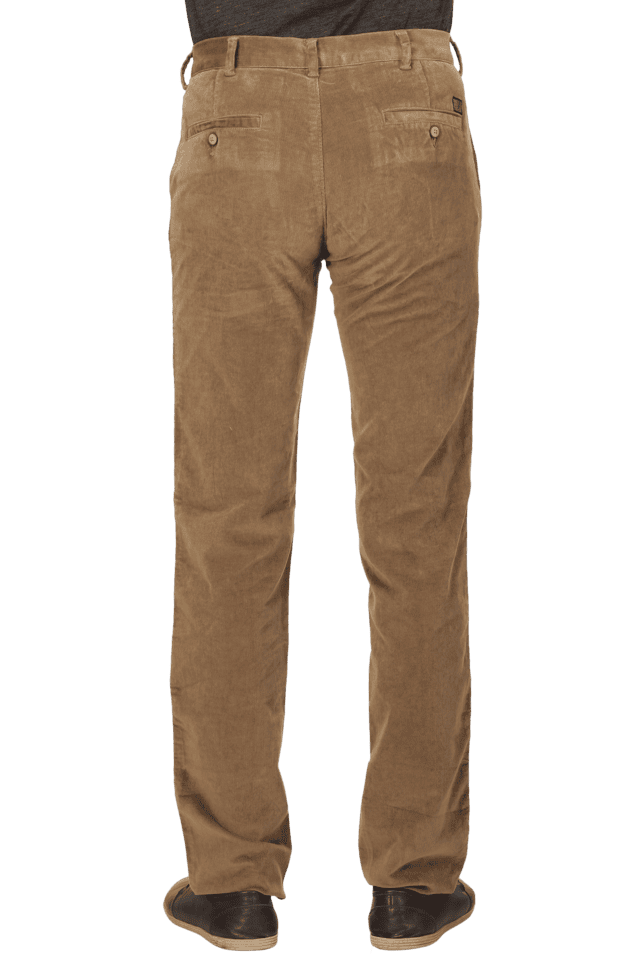 Buy Men Khaki Low Rise Bronson Slim Fit Corduroy Casual Trousers at  Amazonin