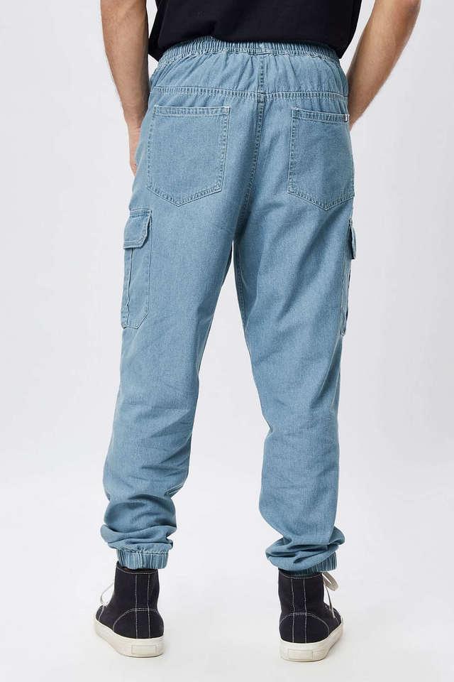 Light blue cargo online joggers