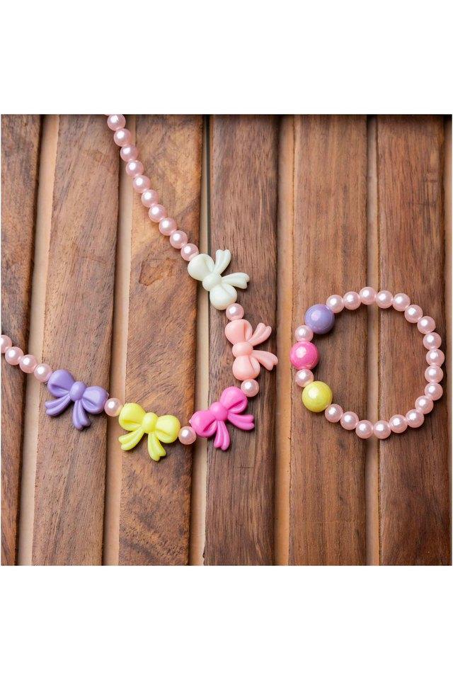 Buy SYGA Candy Necklace Children's Spot Jewelry Beads Necklace Bracelet  Two-piece Set For Kids, Girl, Gift, Party - Ball at Amazon.in