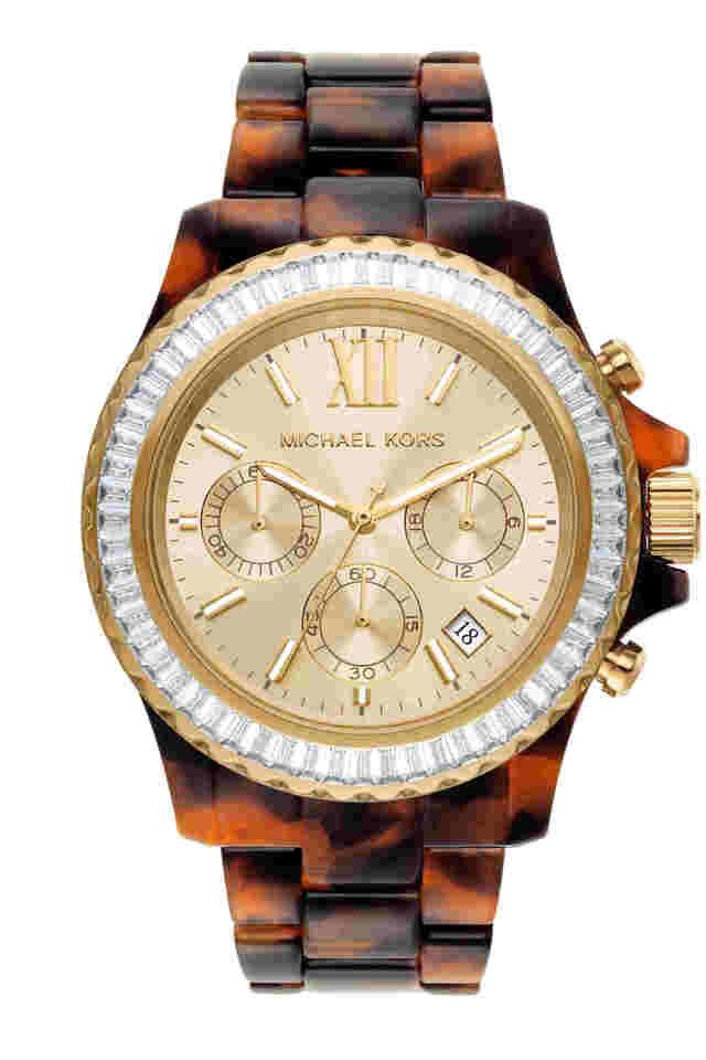 Buy MICHAEL KORS Womens Everest Gold Dial Acetate Chronograph Watch MK7239 Shoppers Stop