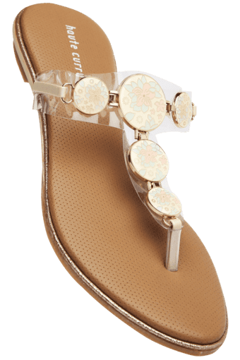 new fancy flat chappal