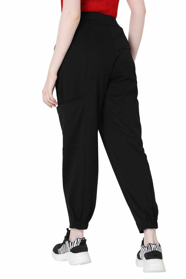 Solid Regular Fit Polyester Womens Track Pants