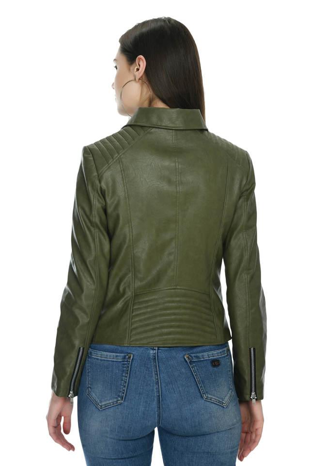 Biker Jacket – Green – mirath.in