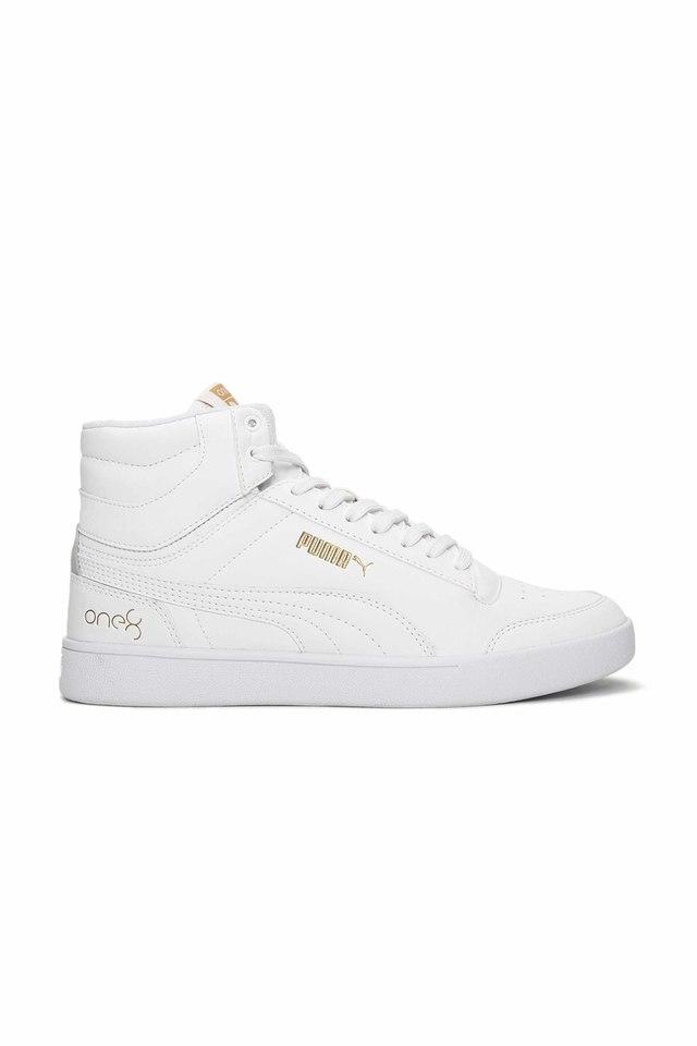 Buy Puma White Synthetic Leather Mid Top Lace Up Mens Sport Shoes |  Shoppers Stop