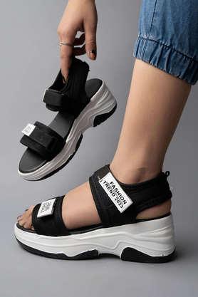 Black sandals online velcro