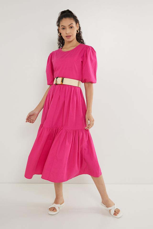 ASOS DESIGN high low hem satin batwing midi dress with button through  detail in pink | ASOS