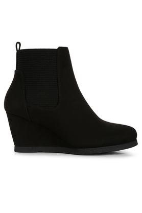 Ankle wedge clearance heel boots