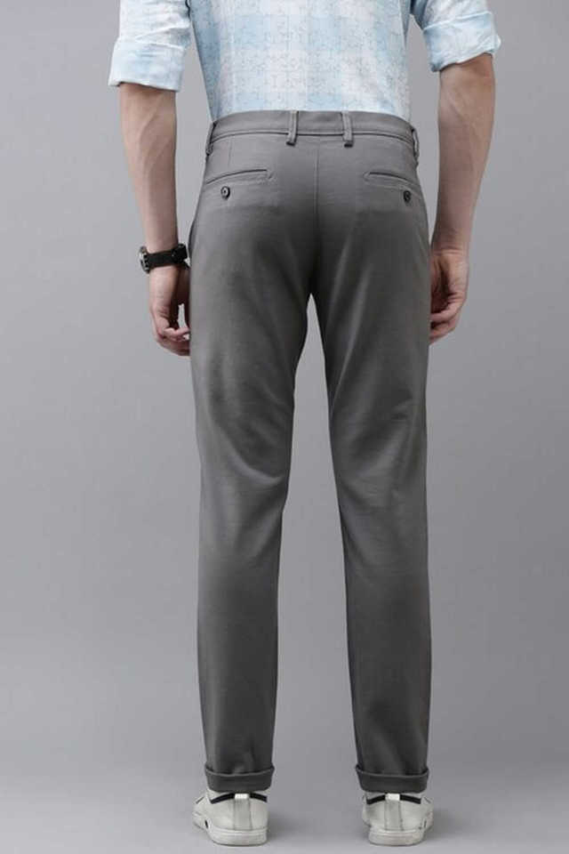 Buy Arrow Mid Rise Ankle Length Formal Trousers 