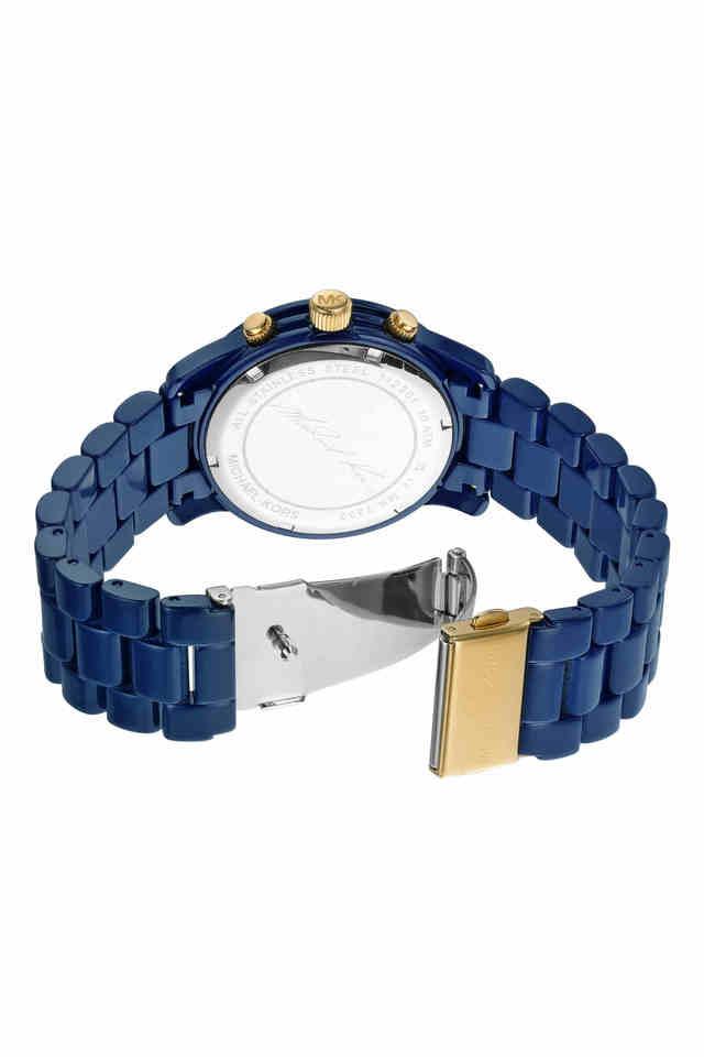 Buy MICHAEL KORS Runway 38 mm Blue Dial Stainless Steel