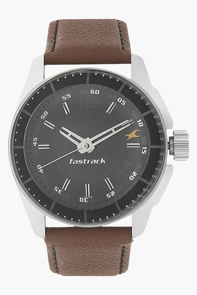 Fastrack leather 2024 watch for men