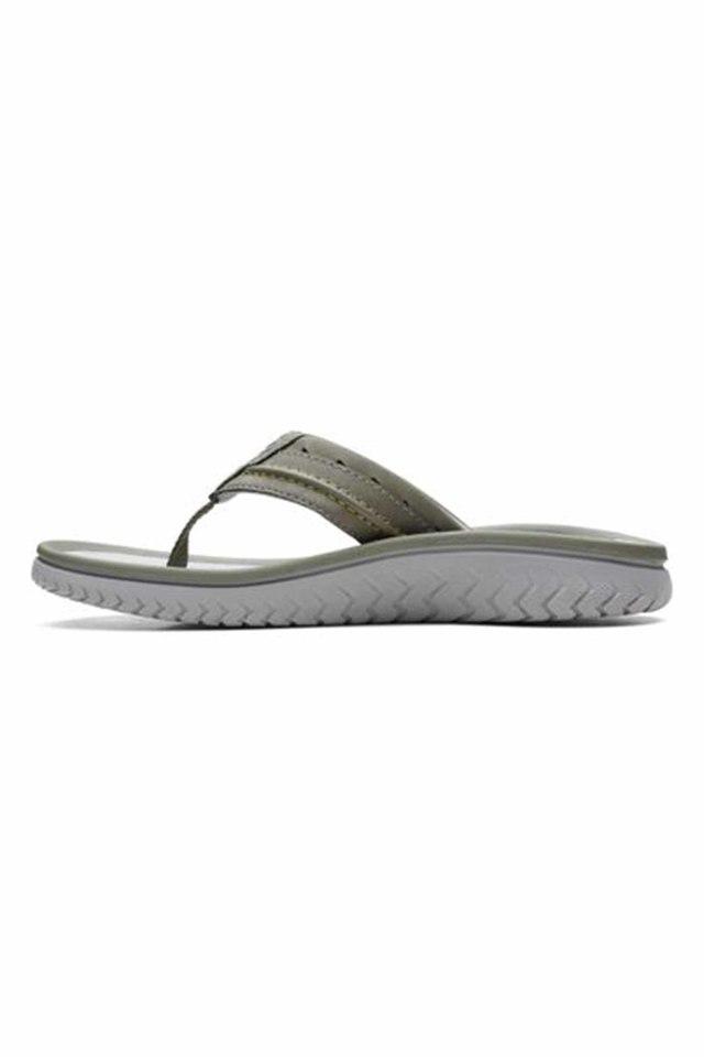 Clarks flip cheap flops mens green