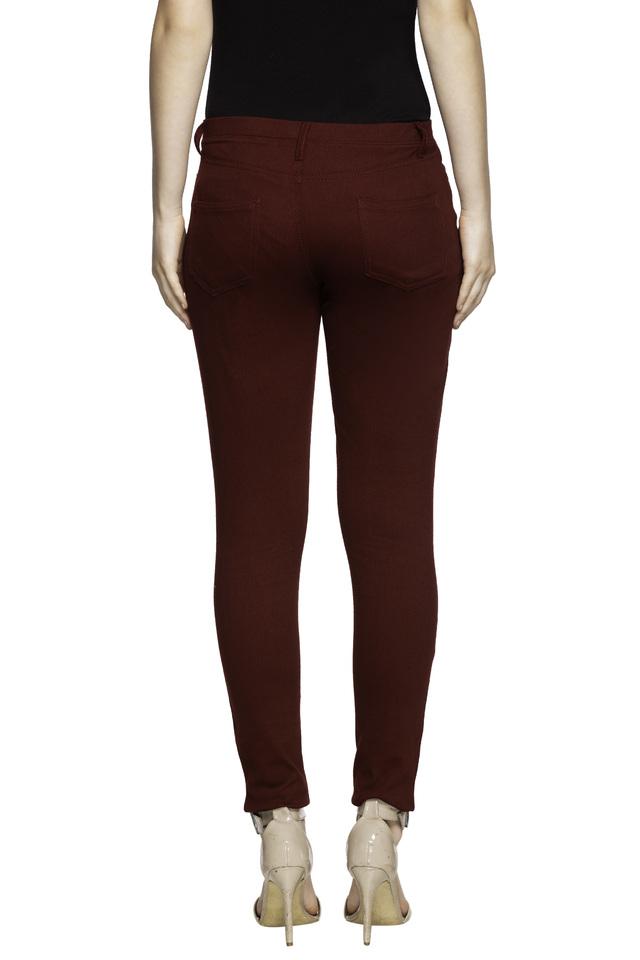 Maroon jeggings sales