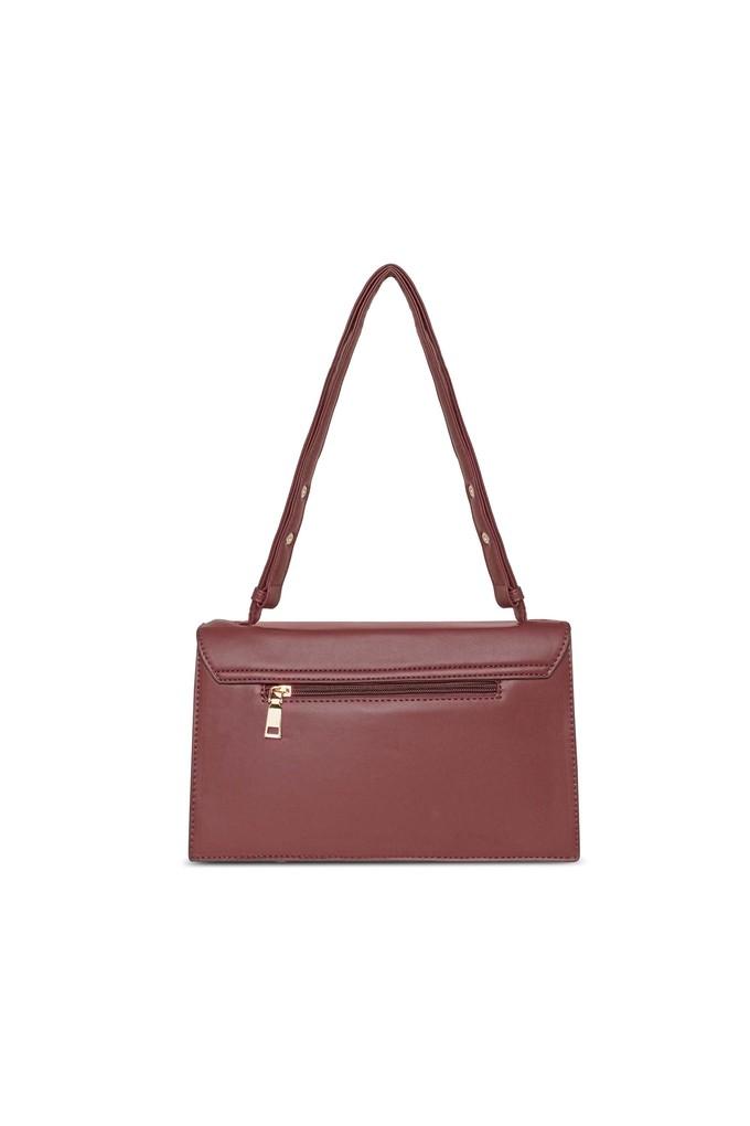 Caprese burgundy discount solid shoulder bag