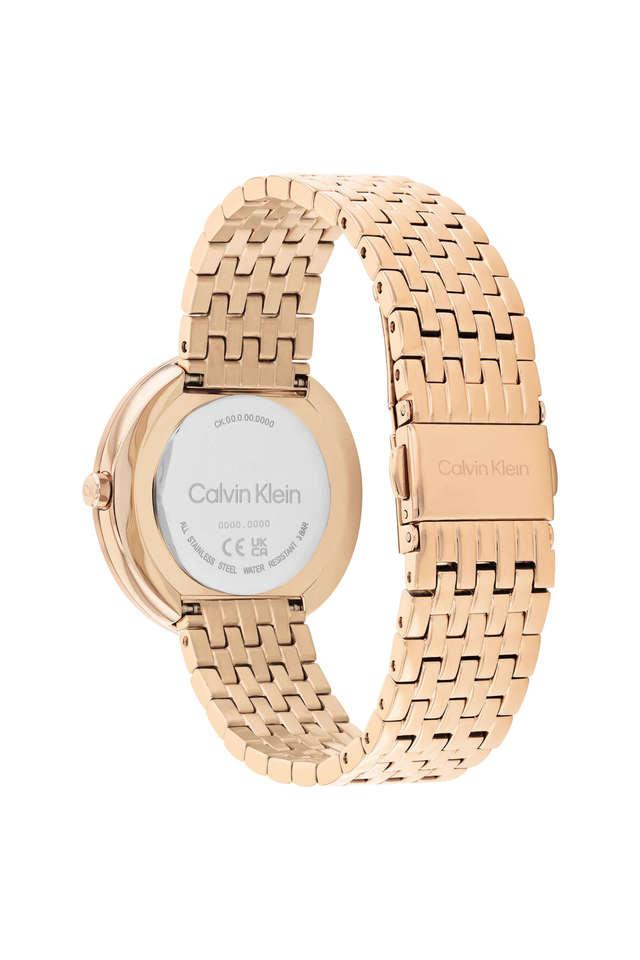 Buy CALVIN KLEIN Twisted Bezel Quartz White Round Dial Women's