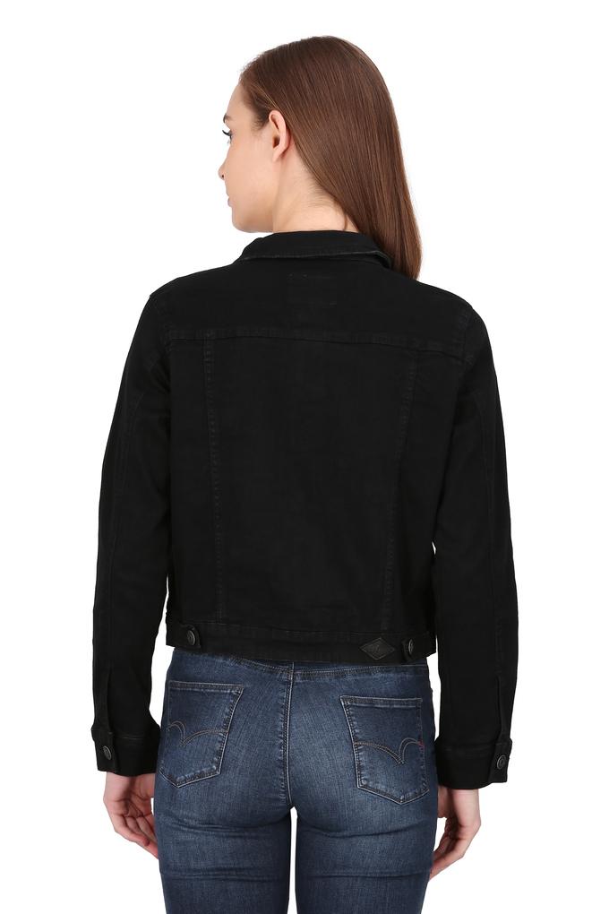 Buy LEE COOPER Navy Womens Collared Solid Jacket | Shoppers Stop