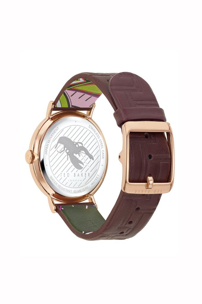 Buy TED BAKER Womens Rose Gold Dial Leather Analogue Watch