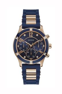 Buy GUESS Womens Blue Dial Silicone Multi Function Watch W1234L4