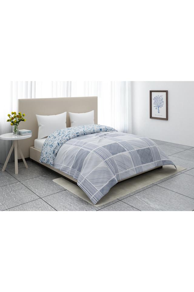 Buy PORTICO Checks Double Comforter Cover Shoppers Stop