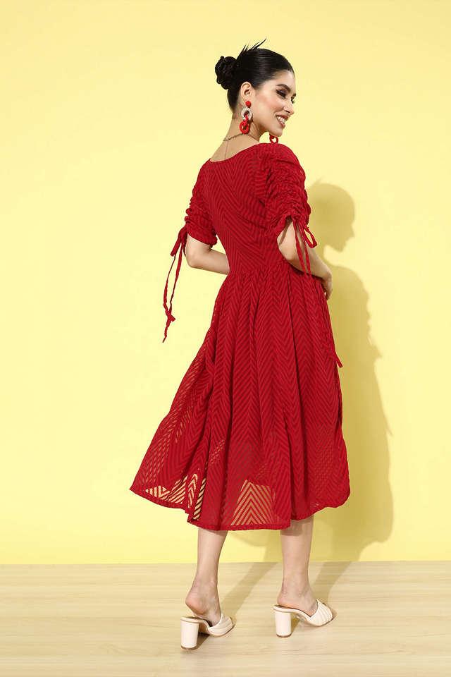 Sweetheart neck hotsell red dress