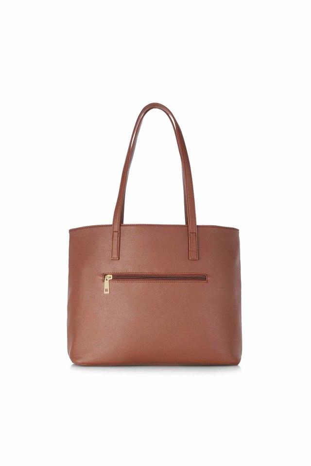 Buy CAPRESE Brown Womens ALISON Faux Leather Zip Closure Tote