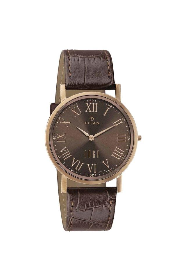 Buy TITAN Mens Analogue Leather Watch NK1595WL03 Shoppers Stop