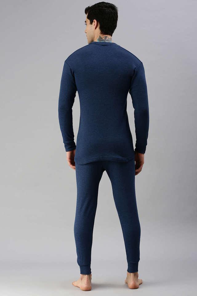 Men's Solid Cotton Thermal Set