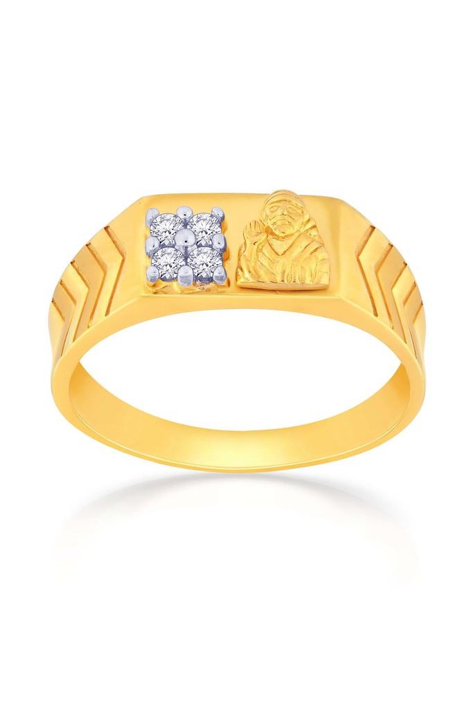 22K Gold 'SAI BABA' Ring With Cz - GR2968