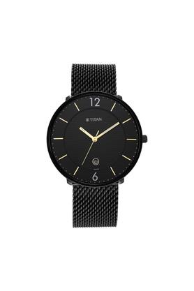 Buy TITAN Mens 44.5 mm Titan Watch Black Dial Stainless Steel