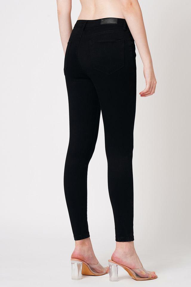 Buy KRAUS Black High Rise Cotton Blend Skinny Fit Women s Jeans Shoppers Stop