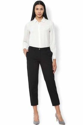 Dunnes Stores  Black Zip Bootcut Trousers