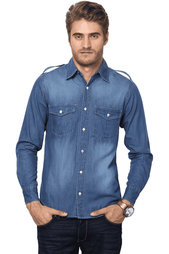 classic fit denim shirt