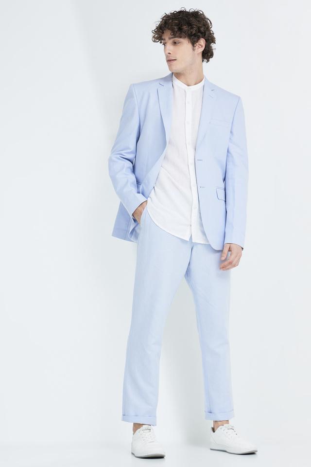 Dobell Light Blue Linen Jacket | Dobell