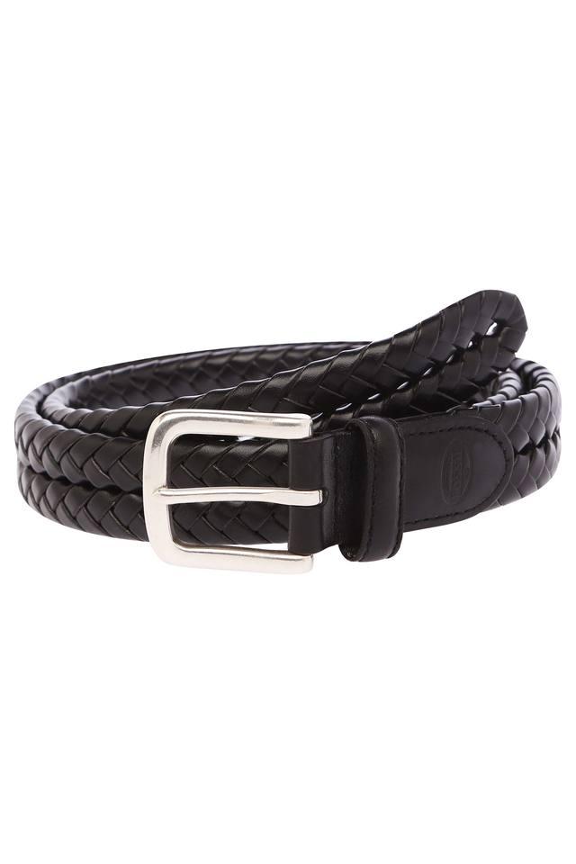 LOUIS PHILIPPE Men Black Genuine Leather Belt Black - Price in