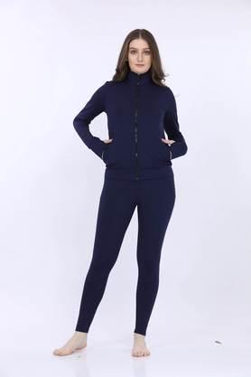 Solid Cotton Regular Fit Women's Tracksuit