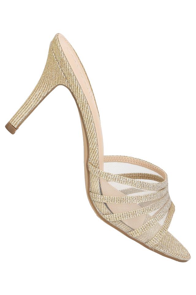 SAM EDELMAN Womens Gold Strappy Metallic Safiya Round Toe Stiletto Lace-Up  Dress Heeled Sandal 8 M - Walmart.com