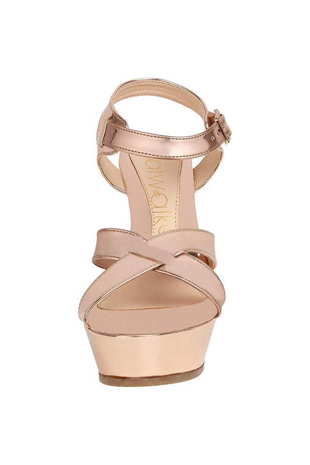 Buy CATWALK Womens Metallic Criss Cross Sandals Shoppers Stop