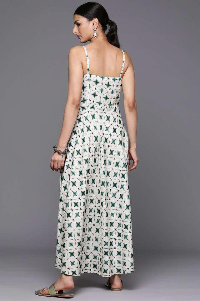 Buy SLEEVELESS PRINTED SPAGHETTI STRAP MIDI DRESS for Women Online in India