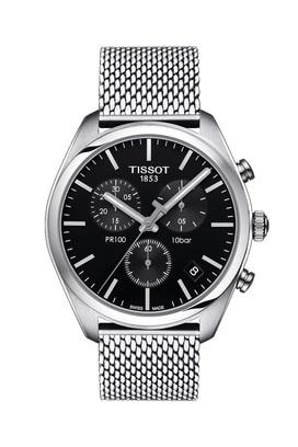 Buy TISSOT Mens Black Dial Stainless Steel Chronograph Watch