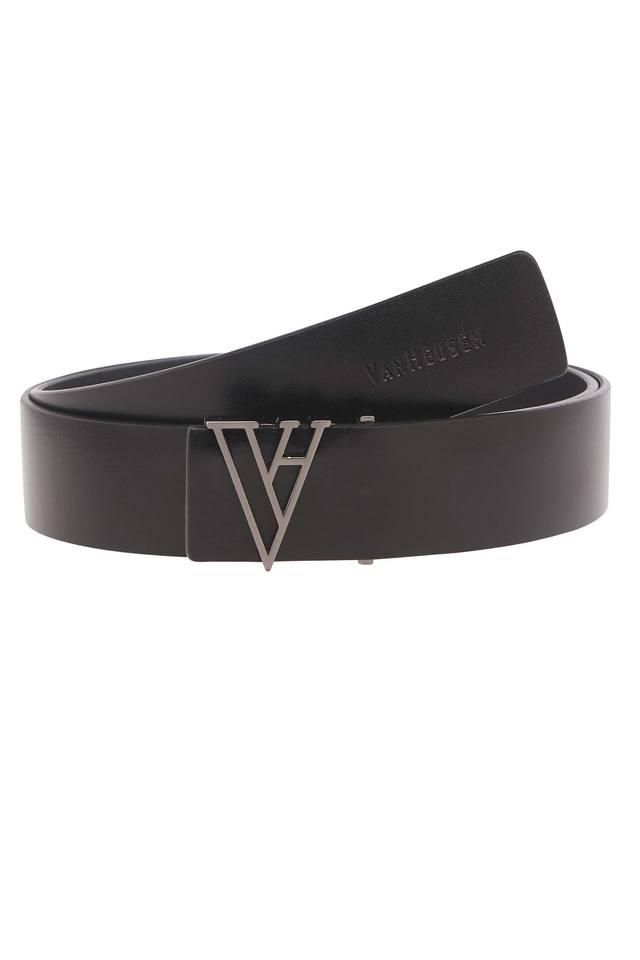 Burberry Black Ladies TB Motif Tonal Leather Belt, Brand Size