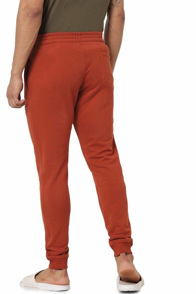 Orange and black online track pants